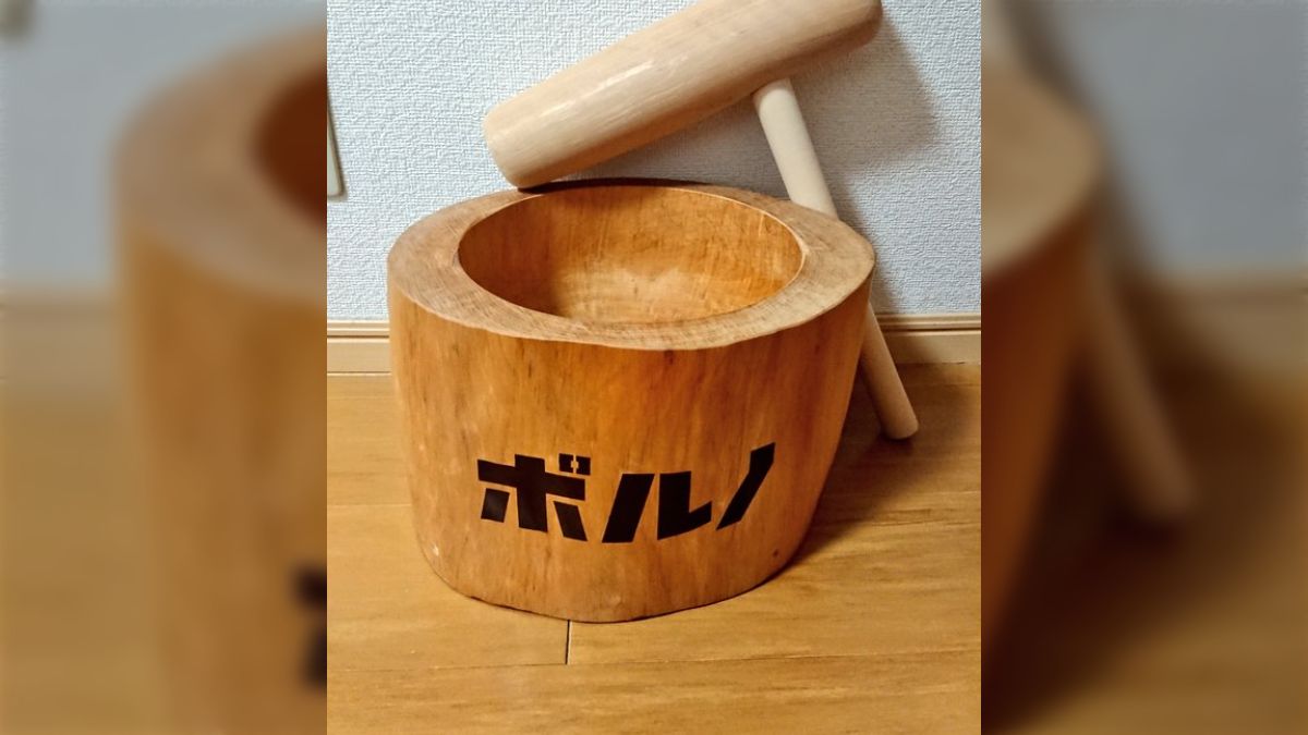 信じられるか…この本格的な杵と臼、ポルノグラフィティさんの