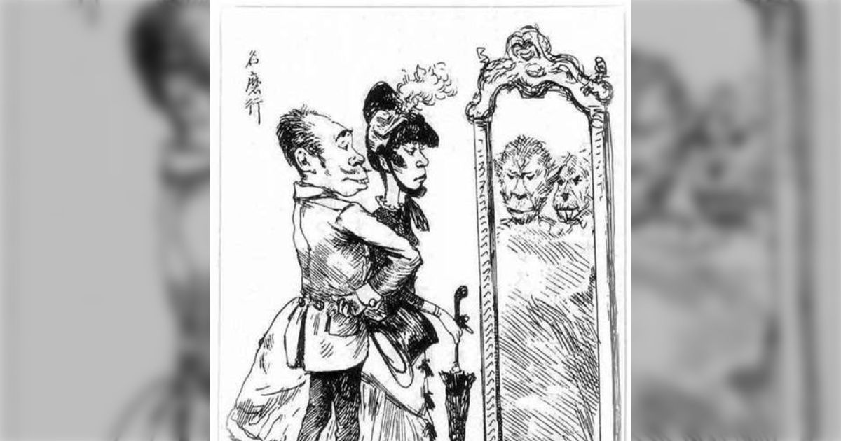 [B! 歴史] フランス人画家が明治時代の日本を描いた風刺画、馬鹿にされていたと受け取る人もいるが実は違った「当時のヨーロッパ人の中ではトップ ...
