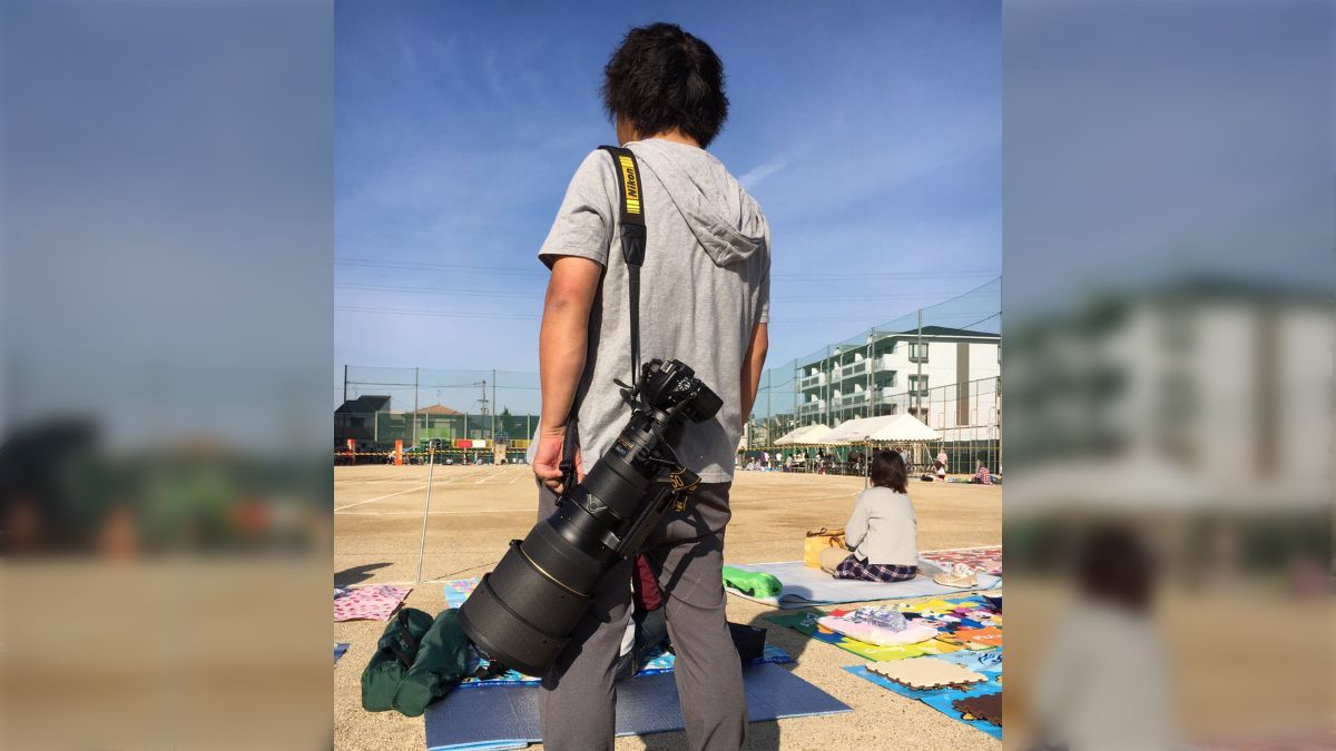 街撮り　運動会ママ 