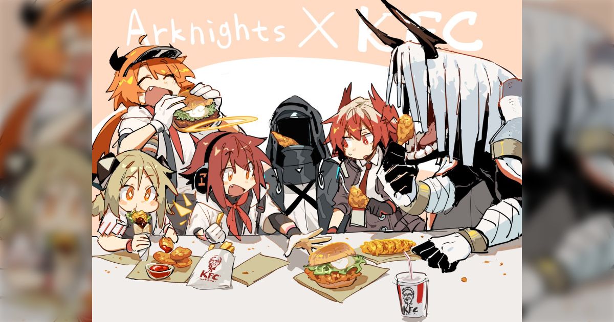 限定品 アークナイツ KFC コラボ記念 特製 Tシャツ エクシア