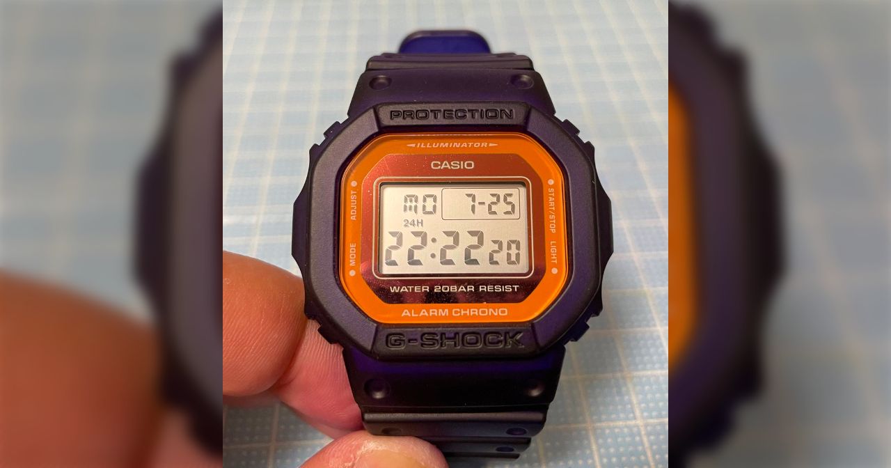 トップ g-shockのベルト染め