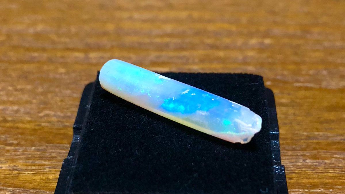 化石 オパール化したべレムナイト 35㎜ （ベレムナイト化石 