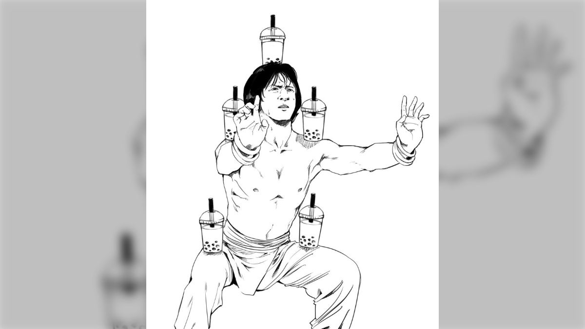 貧乳　奴隷 タピオカチャレンジ 便乗イラストが「貧乳失敗」「ズル」「共同作業」「大食い」「カオス」と多岐にわたり「酔拳チャレンジ」に至る展開へ -  Togetter [トゥギャッター]