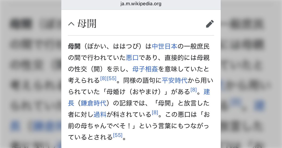 『マザー◯ァッカー』というスラングの意味を調べたときに「流石に言い過ぎでは？」と思ったがアメリカではそれほど強い意味ではないらしい