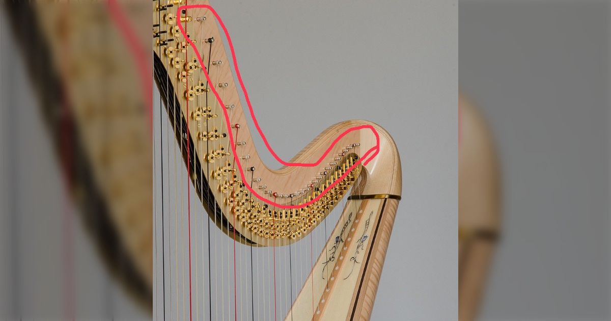 ハープ ※割れあり TJ3121