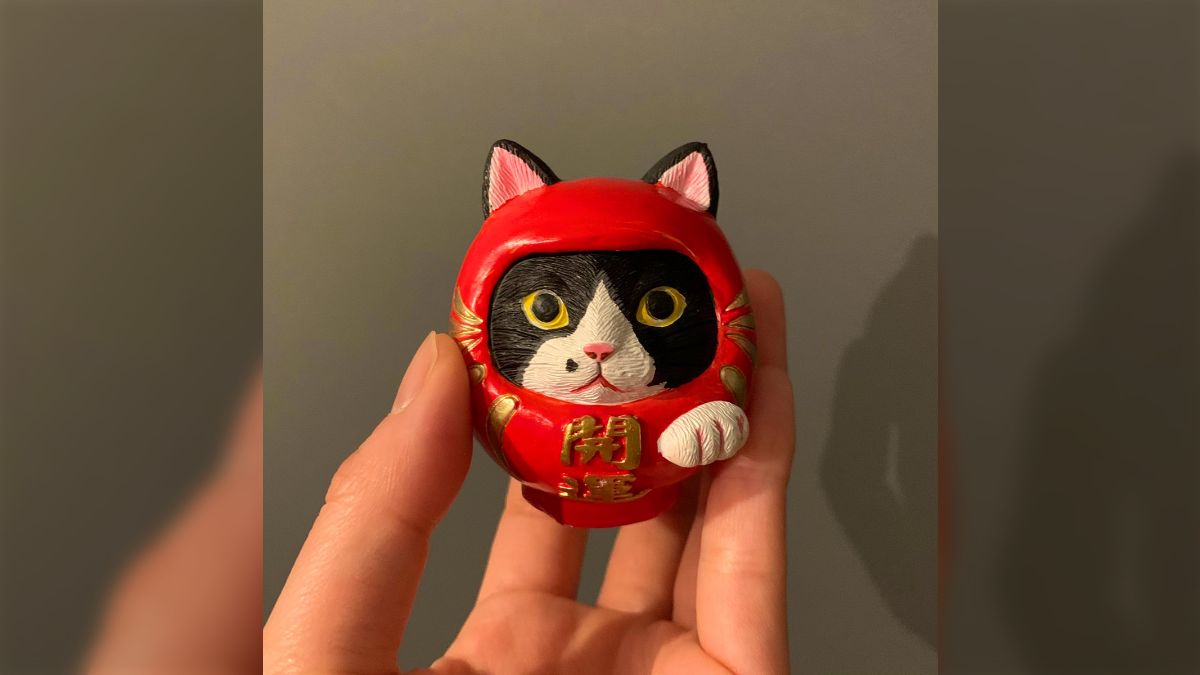 ねこだるま様確認用 （□縁起かつぎ招き猫（ダルマ）□ ネコの置物 