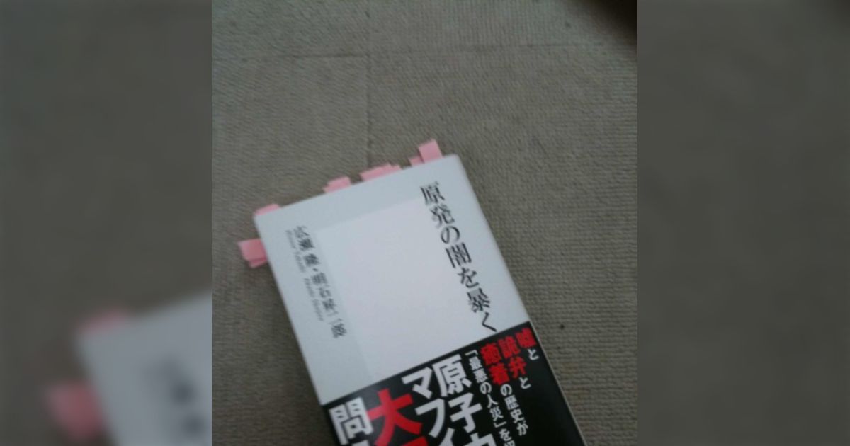 『原発の闇を暴く』を読んだ。 - posfie