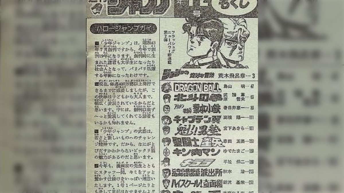 ジョジョ一部は人気が無かったと言われるが、当時のジャンプの