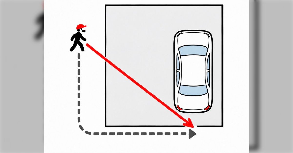たまに知らない人がうちの駐車場をマリオカートのごとく斜めにショートカットしていく…これがオープン外構のデメリットかも「角地あるある」