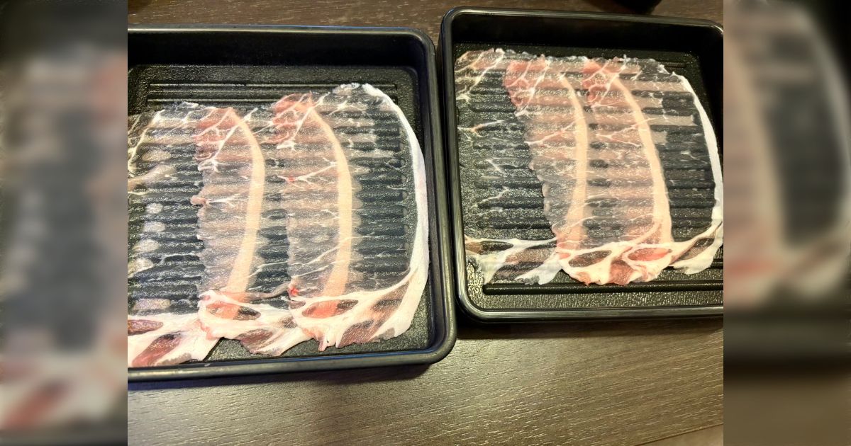 これぞステルス豚肉...しゃぶ葉で出された豚ロースが過去一の薄さで笑ってしまった→「そもそも食べ放題なのにこんなに薄く切って店側になんのメリットがあるの？」