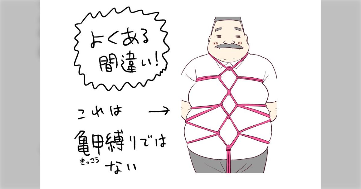 亀甲縛りのよくある間違いと見分け方に衝撃を受ける皆さん「完全に混同してた」「修行しなおしてくる」 (2ページ目) - Togetter  [トゥギャッター]