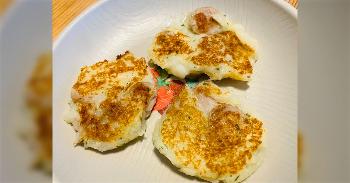 4歳娘「お母さんのお腹の中に行く前によく作って食べてた“ウインナーポテトじゅうじゅう”の作り方を教えるから作って欲しい」→指示通り作った謎の料理がこちらです