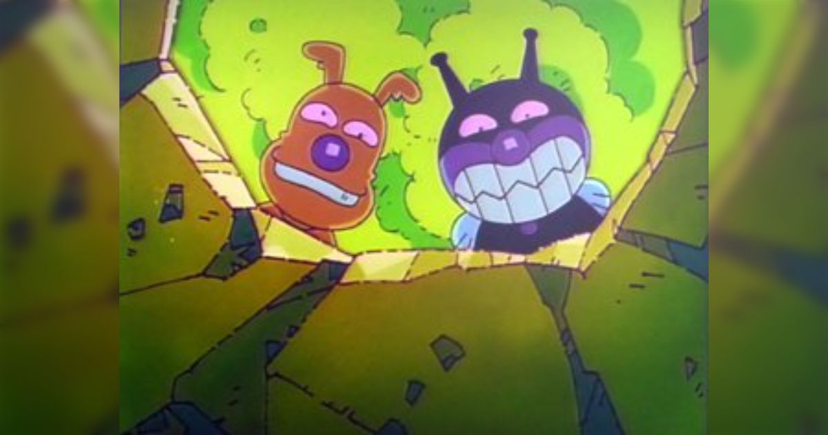 メロンパンナちゃんとチーズとアンパンマンのぬりえ✨ セル画