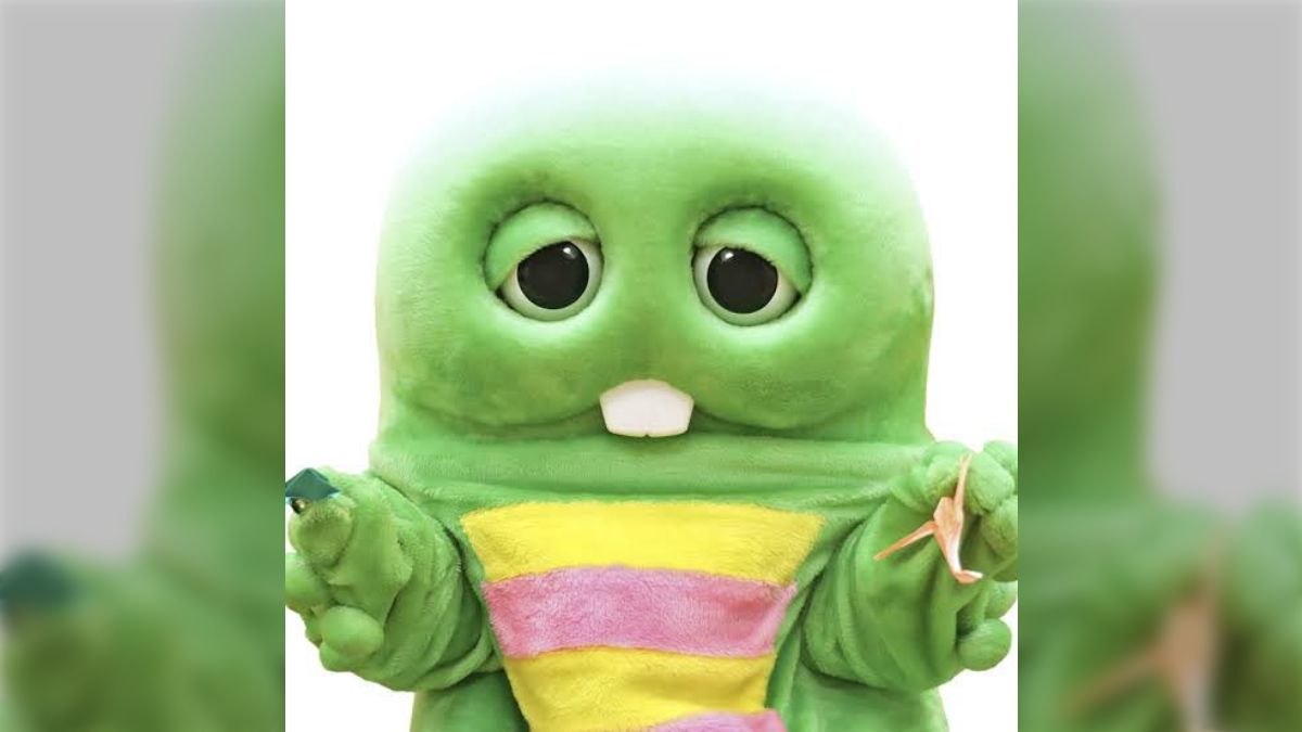 生地業界の色見本では、独特の緑色を表すのに「ガチャピン」の名前が使