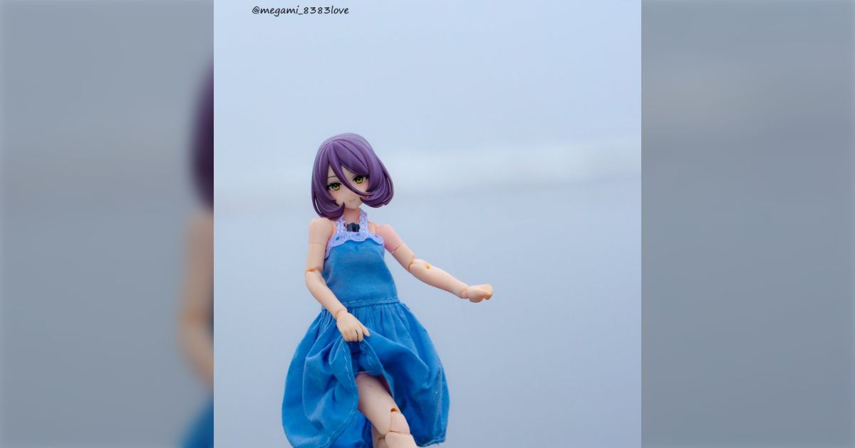 「自分はどうでもいいという熱意が感じられる」 浜辺で遊ぶフィギュアを撮影したカメラマンのポジショニングが、完全に覚悟を決めていた
