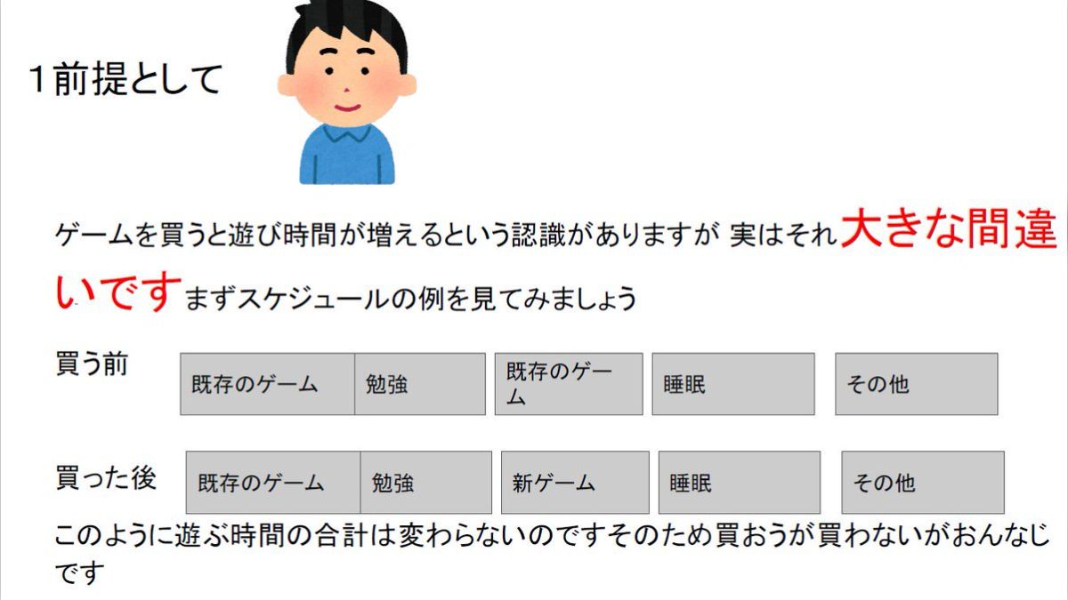 息子が新しいゲームが欲しいと言うので「どうしてゲームが必要かプレゼンして」と言ったらかなりガチなプレゼンで驚いた - Togetter