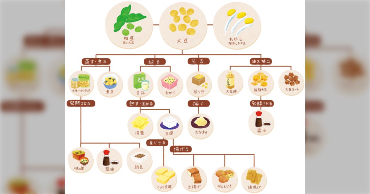 外国の友人「団子には何をトッピングするの？」私『醤油、味噌、あんこ、きなこ、ずんだ…』友人「原材料は何？」私『(ほぼ)全部ソイ』友人「日本は狂ってるよ！！」