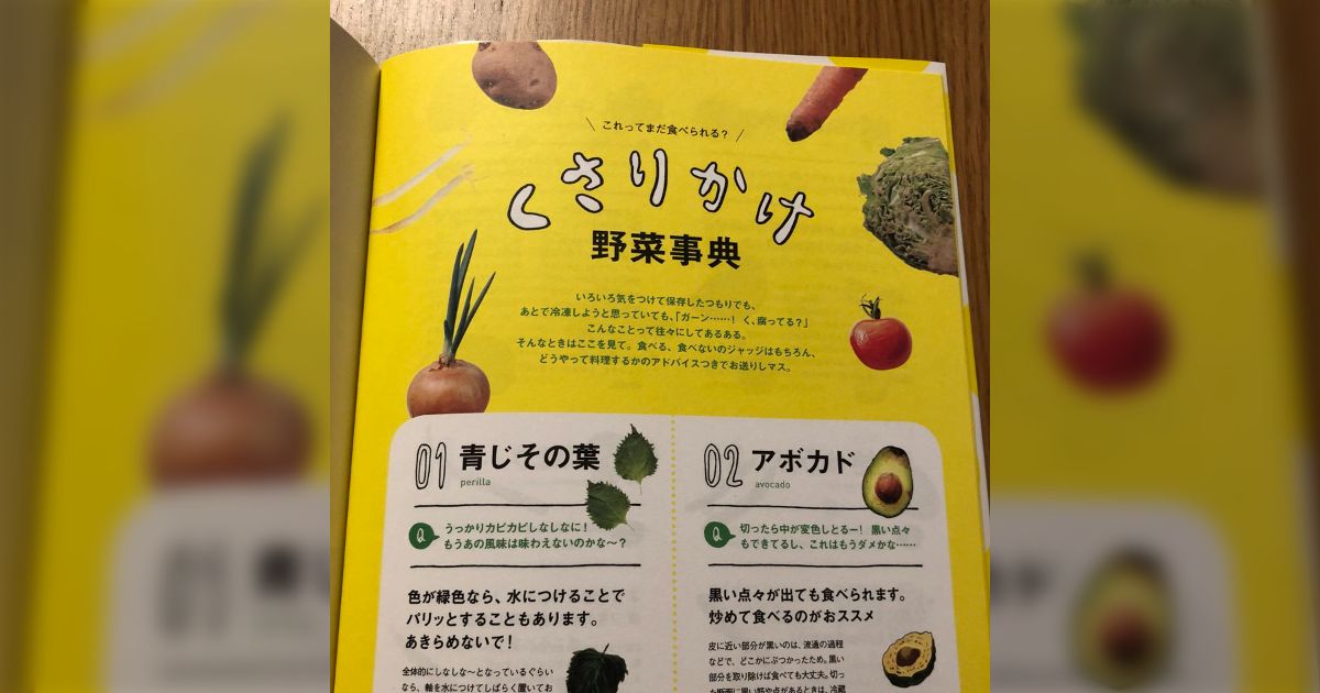 自炊する人必見 “くさりかけ野菜事典”がズボラな人にぴったりで