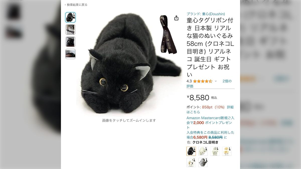 nueru factoryさん製 黒猫C.E.O 作家製 ぬいぐるみ nueru factoryの