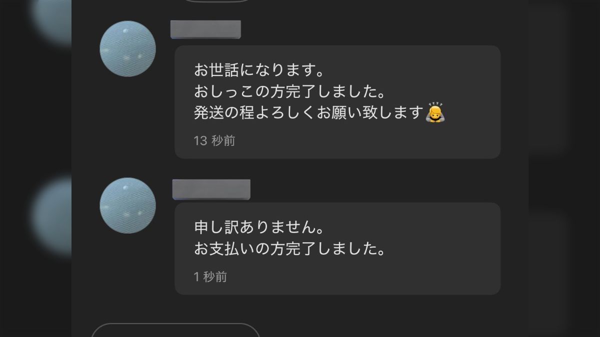 メルカリでお支払い完了の報告をしようと思ってメッセージを送っ メルカリでお支払い完了の報告をしようと思ってメッセージを送っ