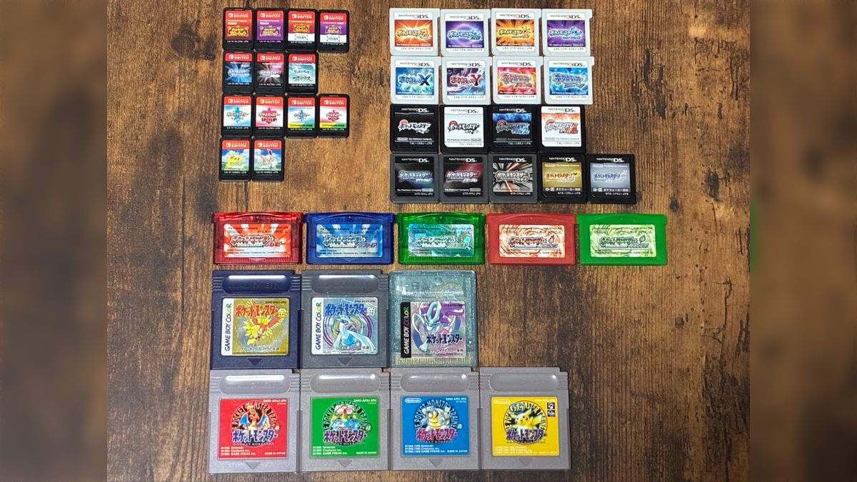 ポケモンは初代から全作プレイ済です」と投稿された画像に初代と金銀