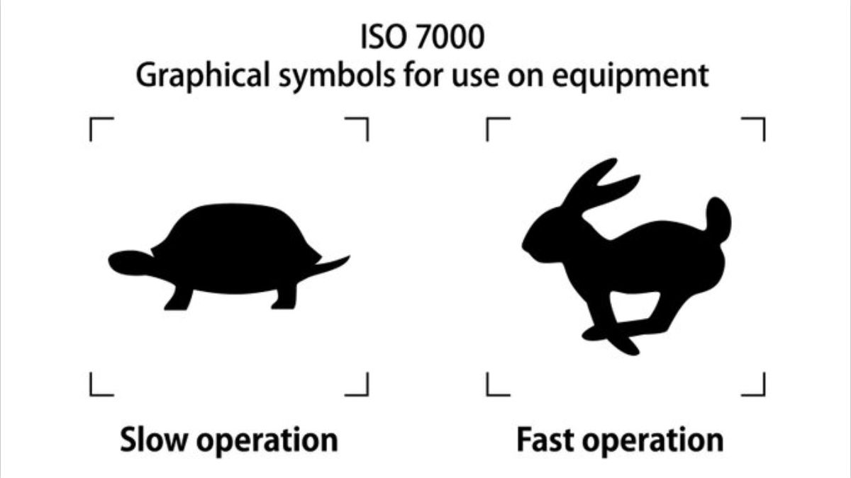 速度表示のデザインにウサギとカメのイラストを添えたら管理職から 