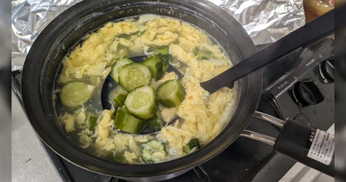 これはエッチな話なんですが、実はキュウリって中華スープにすると良い出汁が出てめっちゃ美味いんですよ→味噌汁や炒め物など、キュウリの加熱調理はいろいろある