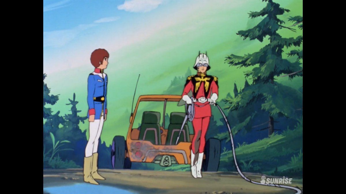 シャアはあの格好だから何やってても面白い→車の牽引をしてくれるやつも名シーンなのに… - Togetter [トゥギャッター]