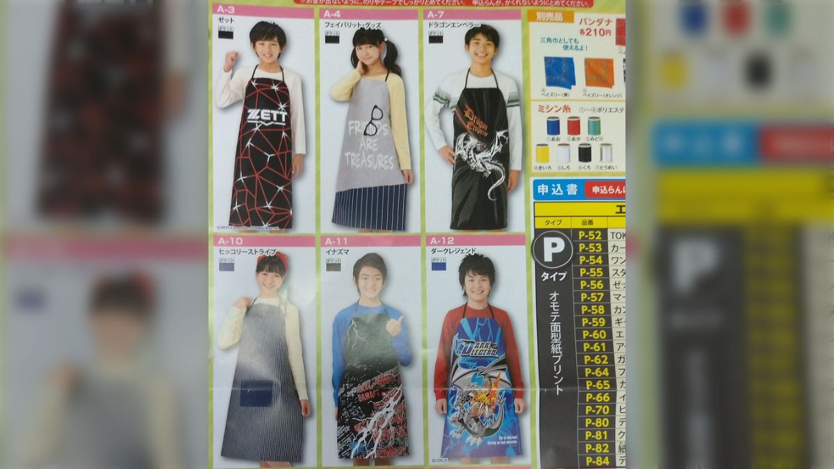 ドラゴン エプロン 小学校 2000 年代 5年生家庭科のエプロンは令和になって