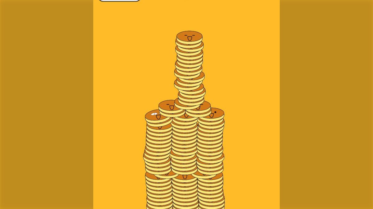 パンケーキを積むだけのゲームで崩れた瞬間にゴリ押し仕様になるのが面白い 懐古の声や猛者が続々集結 (2ページ目) - Togetter