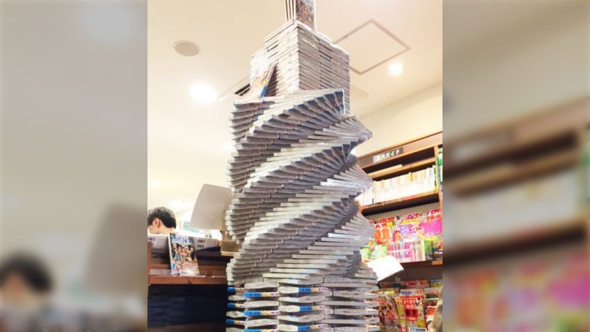 タモリ倶楽部で特集された「書店員として必要のない技」“本タワー”にTL 