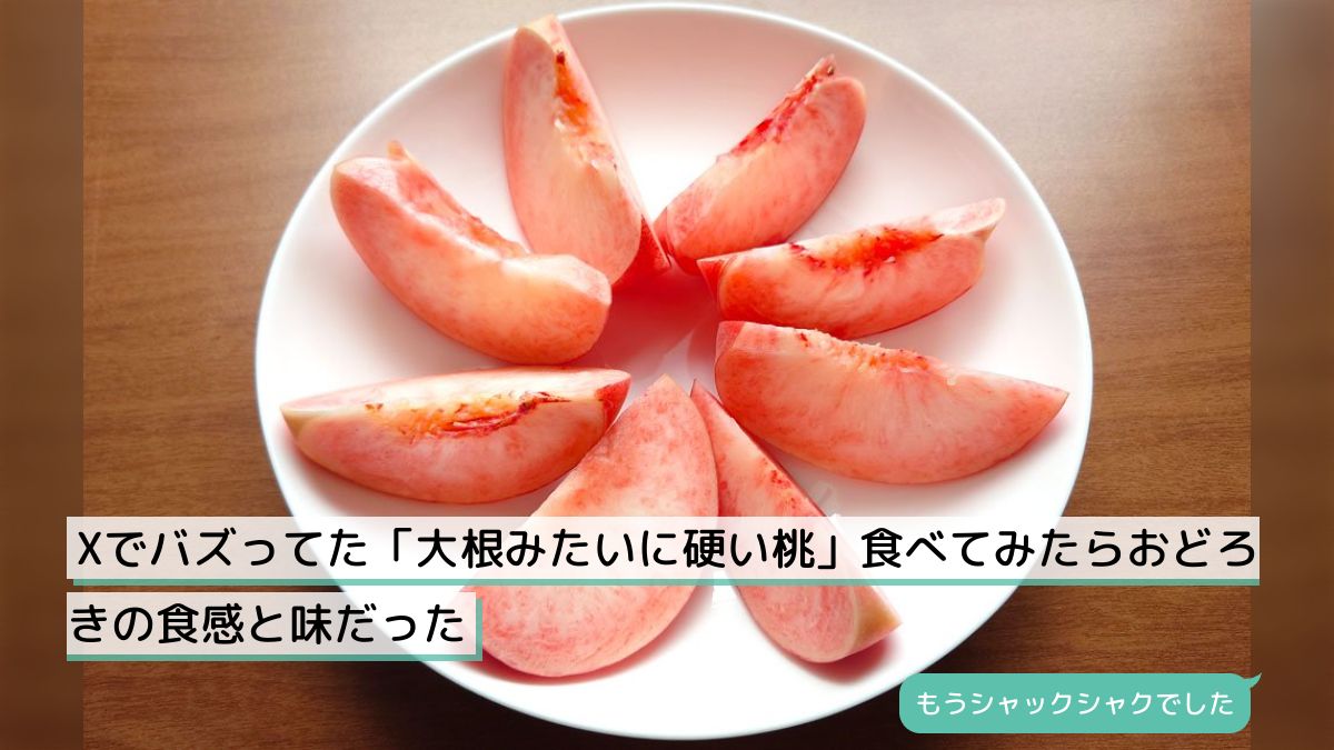 Xでバズってた「大根みたいに硬い桃」食べてみたらおどろきの食感と味だった - Togetter [トゥギャッター]