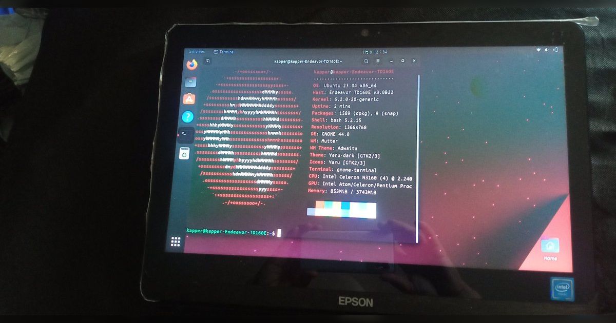 ヤフオク3,000円でOS無し大型タッチパネルPCのTD160Eを買って ヤフオク3,000円でOS無し大型タッチパネルPCのTD160Eを買って