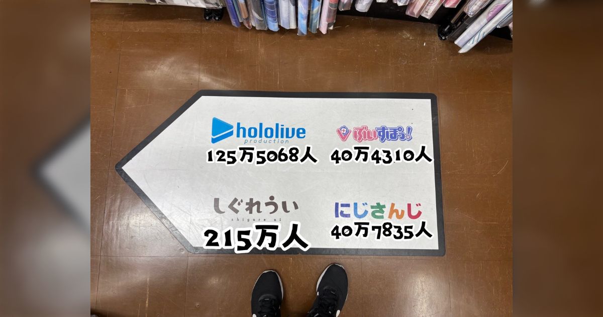 企業Vスペースのジャンルに「hololive」「ぶいすぽっ！」「にじさんじ 