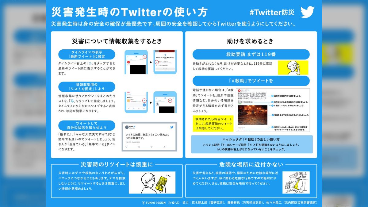 気象庁研究所研究官・荒木健太郎が伝える「災害時のツイッター活用法まとめ」がとてもわかりやすい…「役立つアカウントやアプリ一覧」など - Togetter