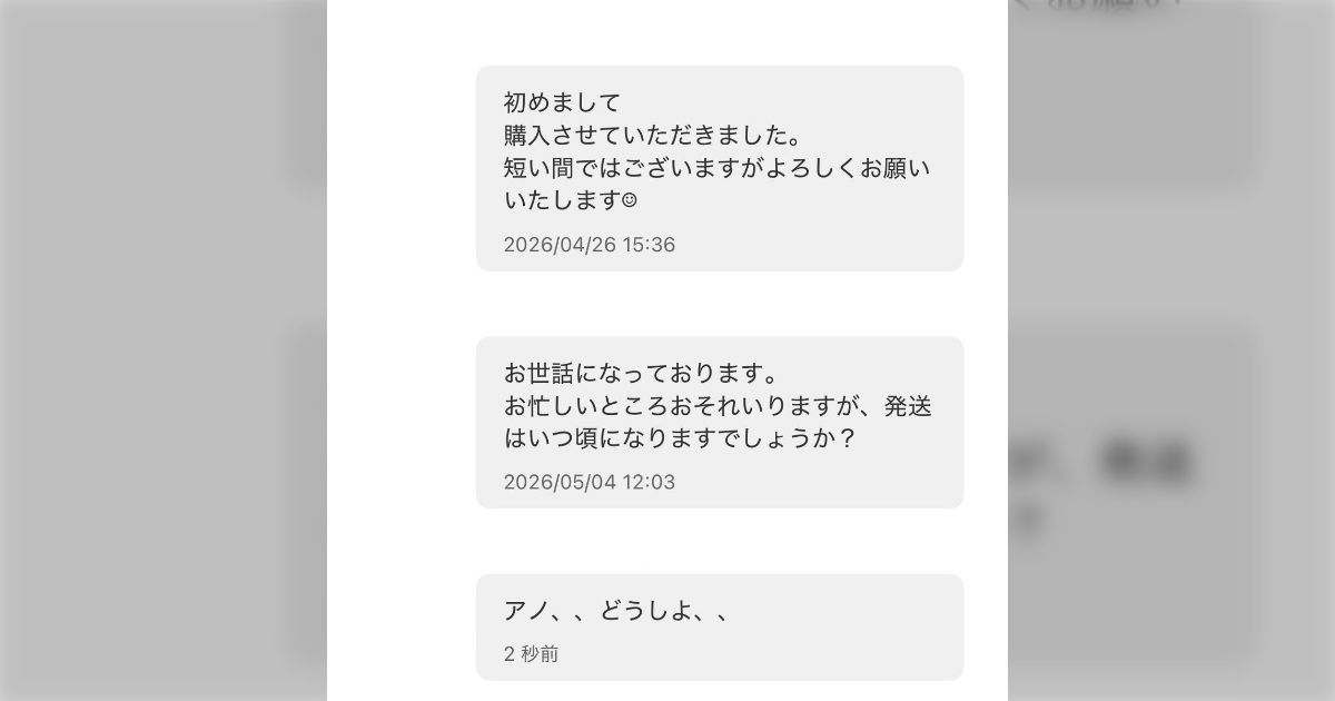 メルカリで物を買ったが発送されなくて癇癪起こし出品者の出品してる全ての商品に一日中催促のコメントを1000件ぐらいしつづけた話…キャンセルされてもした