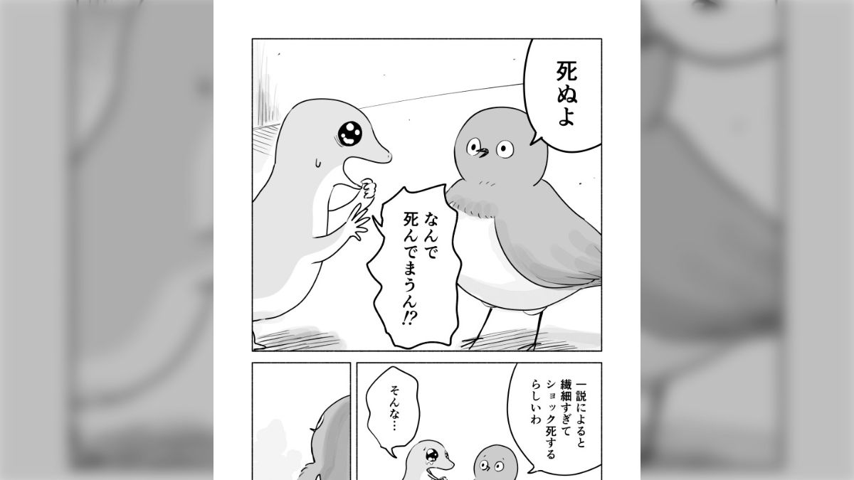しけたいぬ先生のヤモリとメジロのマンガがかわいい上にべしゃり漫才の 