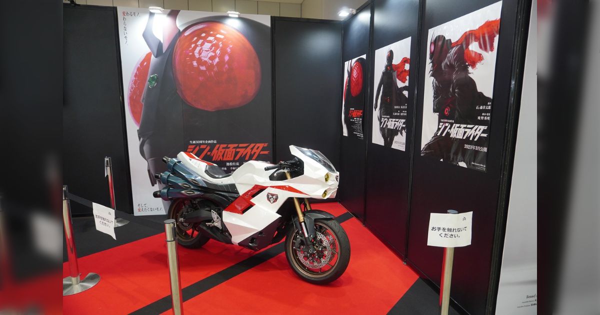 東京モーターサイクルショーでシン・仮面ライダーのサイクロン号
