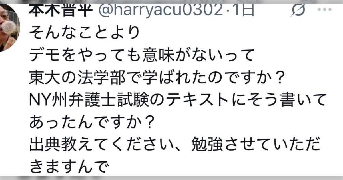 「そんなこと（辺野古転覆事故）よりデモの話」