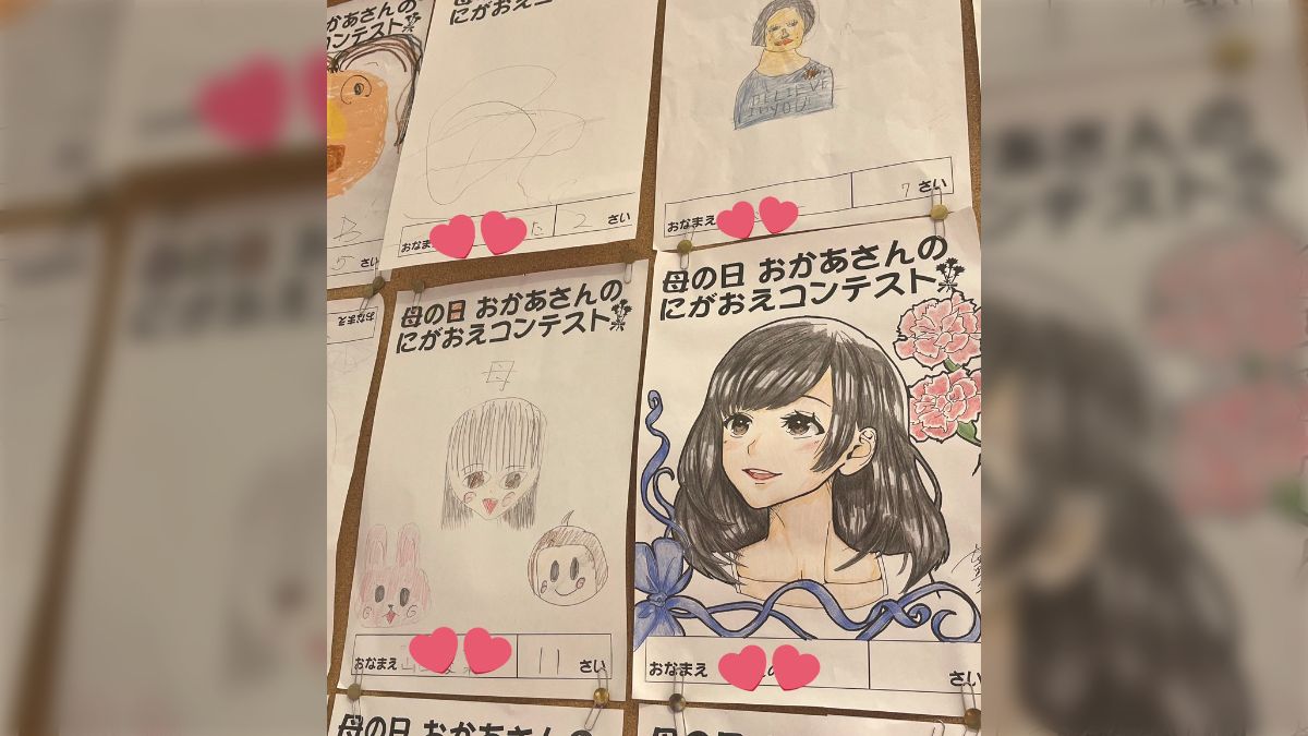 毎年恒例“母の日似顔絵”に紛れている『プロの犯行』「母本人の作では