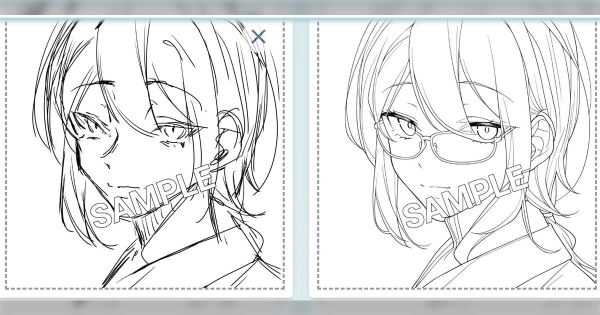 ラフから線画へと謳うcopainterの「ペン入れAI」が登場した事により、ラフや落書きなど無断で使われない様にと注意喚起が出る - posfie