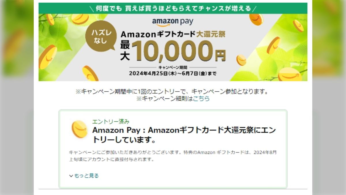 DMMのポイントをAmazon pay経由でチャージするだけで最大10,000円（最小10円）のギフトカードが当たるキャンペーンに少し乗っかる -  posfie