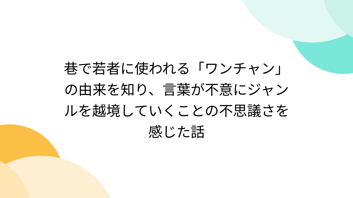 ワンチャン 意味