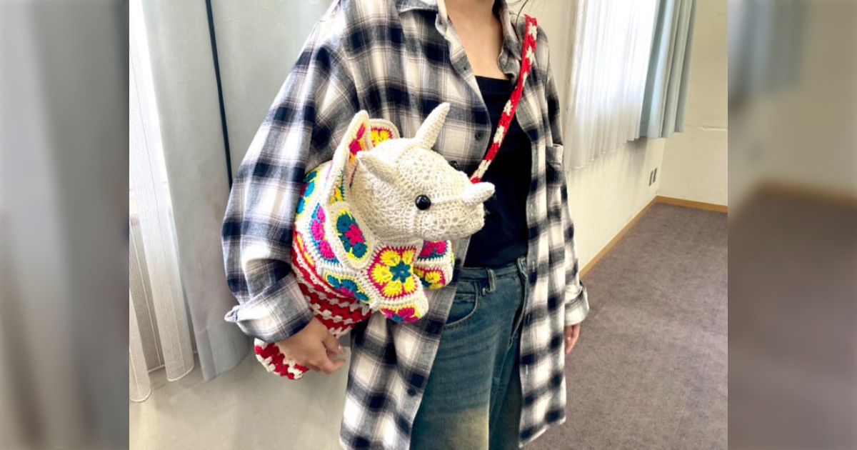 トリケラトプスの編み物が電車で2度見され編み会ではアイドルになった