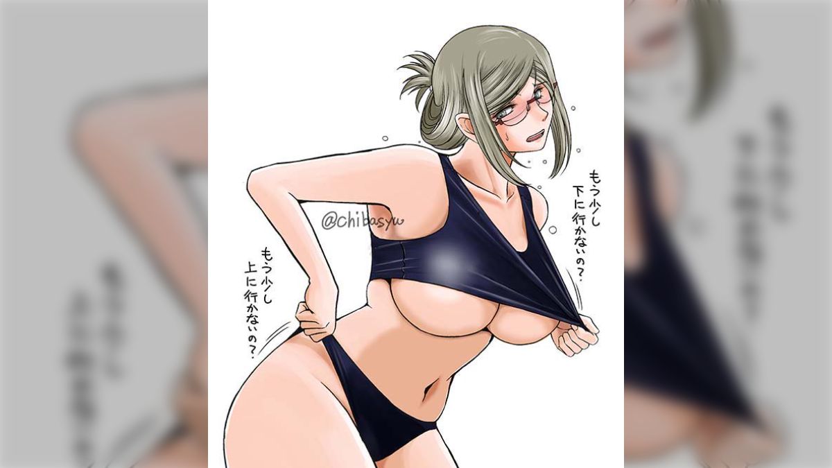巨乳スク水 
