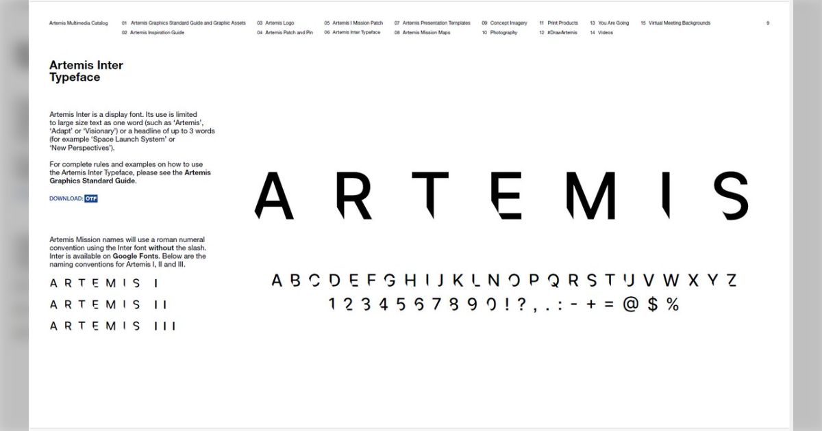 「書体かっこええ〜」アルテミス計画で使われたフォントがDLできると判明し、日本のファンが沸き立つ「本が出る時にこのフォント使われてたら絶頂する」