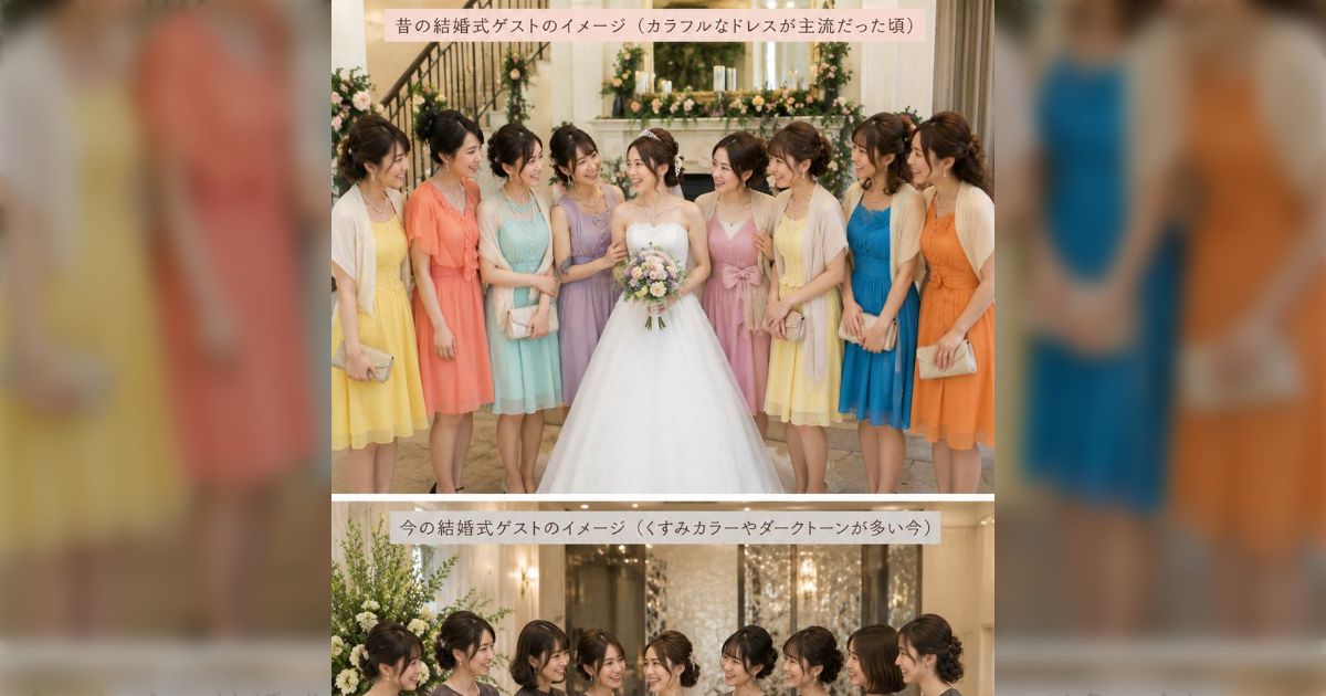 友人の結婚式に招待されたのでレンタルドレス屋に行ったら、店員が勧めてくるドレスがオフホワイトや淡い水色など全部白に見えるようなものばかり…安全ラインでいきたいと伝えても「いえ、白ではないので」